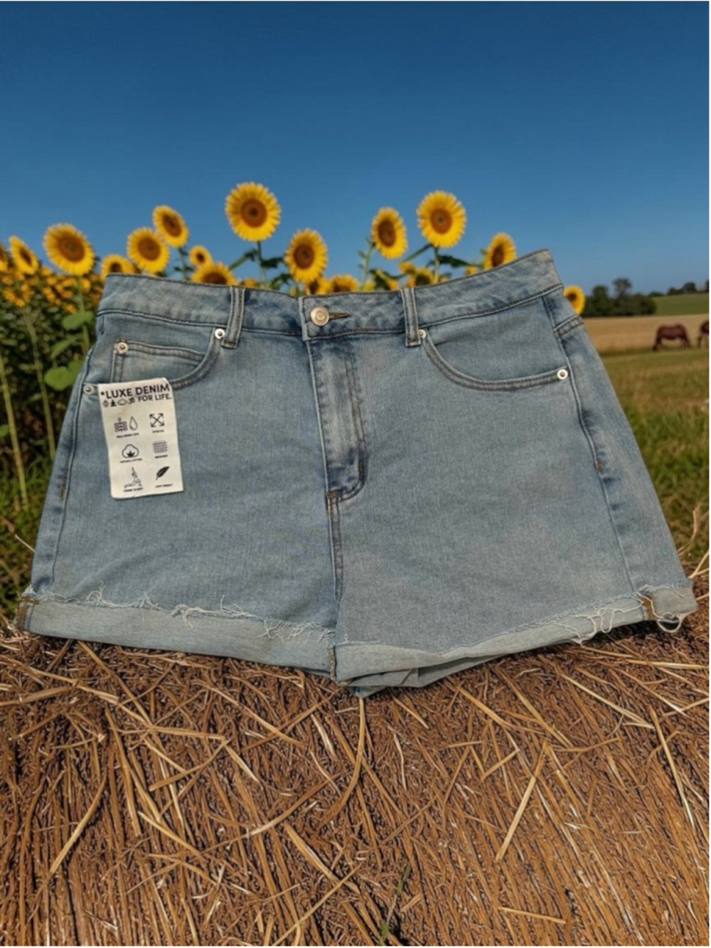 Refrain Los Angeles Denim Cut-off Shorts Junior Womens 13 / 31 High-Rise NWOT